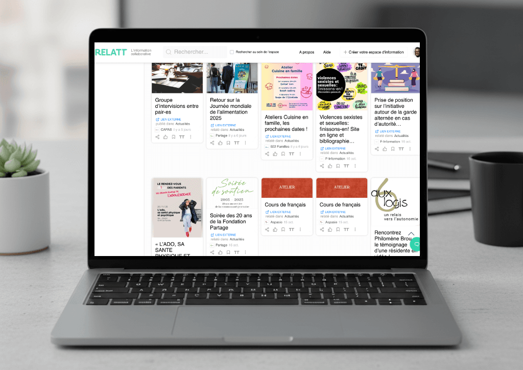 Développement d'une plateforme collaborative pour les ONG : Relatt illustration